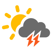 Nubi irregolari con temporali